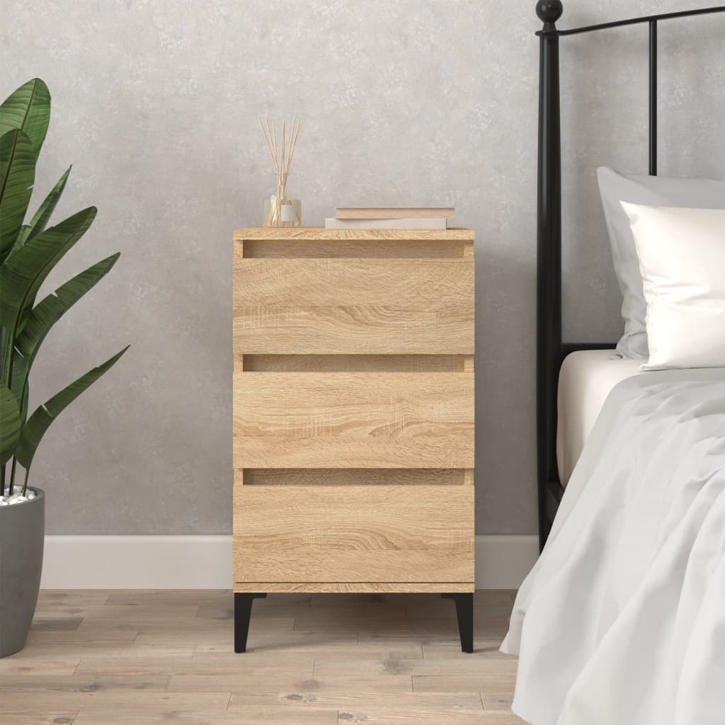 Table de chevet chêne sonoma 40x35x70 cm bois d'ingénierie - XIOS