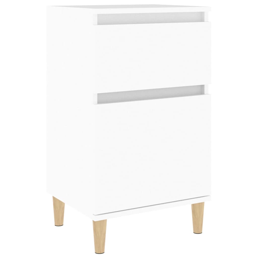 Table de chevet blanc 40x35x70 cm - XIOS