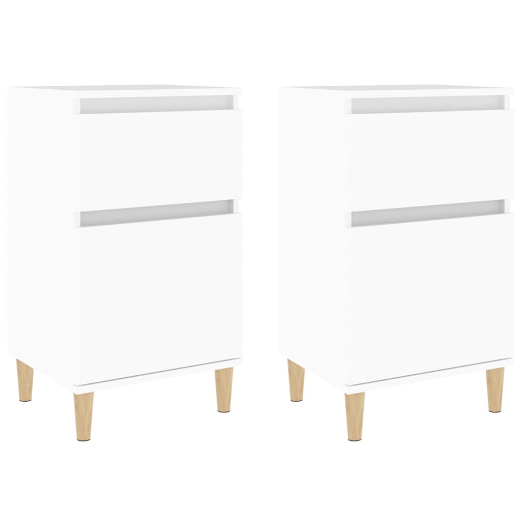 Tables de chevet 2 pcs blanc 40x35x70 cm - XIOS