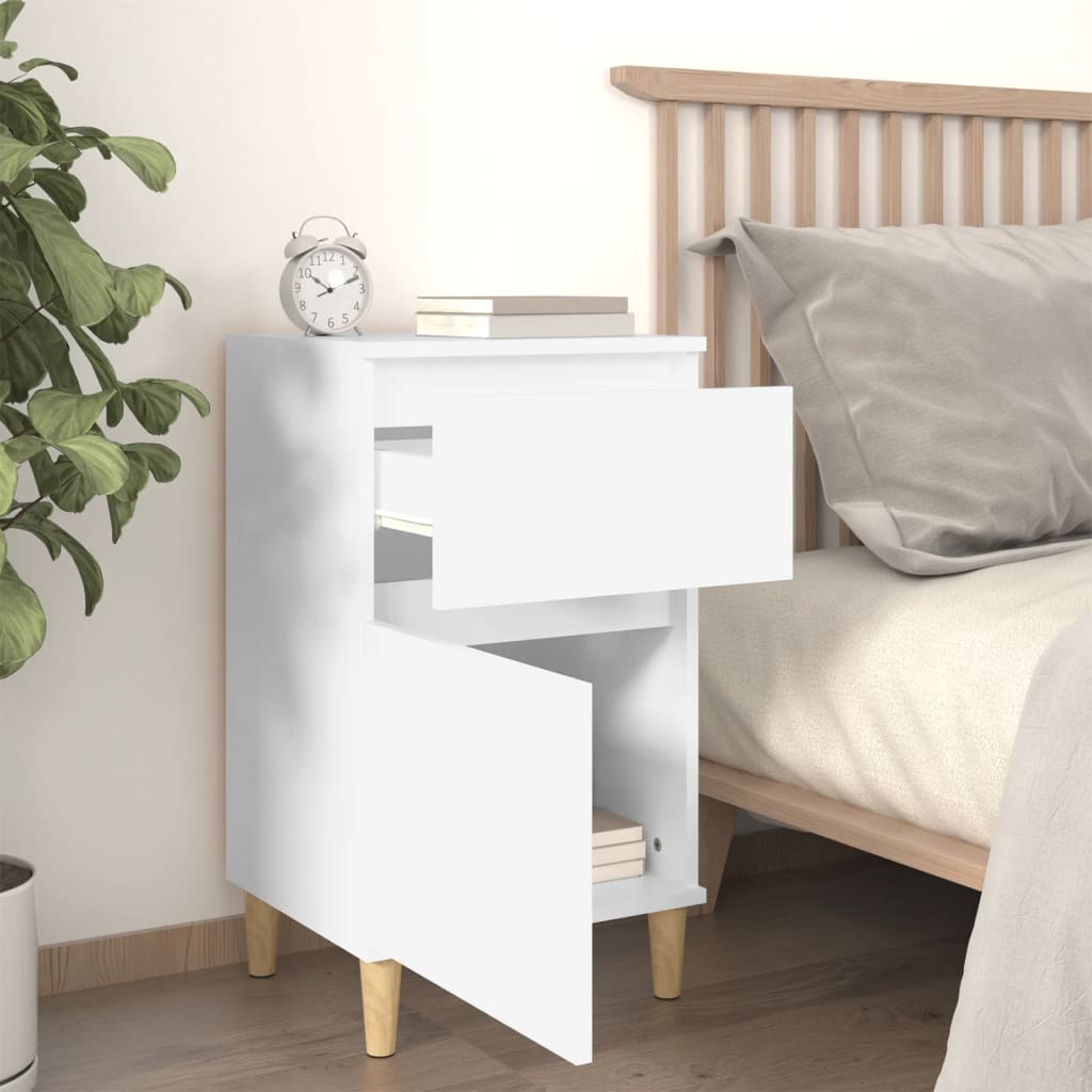 Tables de chevet 2 pcs blanc 40x35x70 cm - XIOS