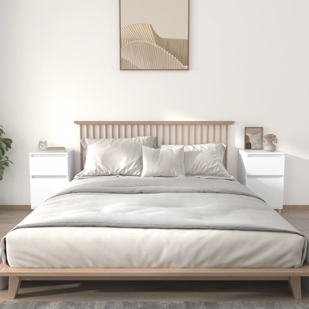 Tables de chevet 2 pcs blanc 40x35x70 cm - XIOS