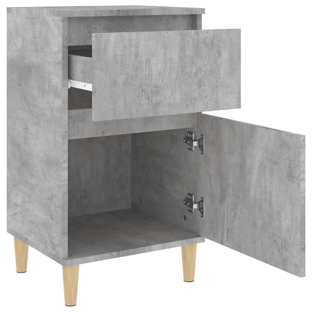 Tables de chevet 2 pcs gris béton 40x35x70 cm - XIOS