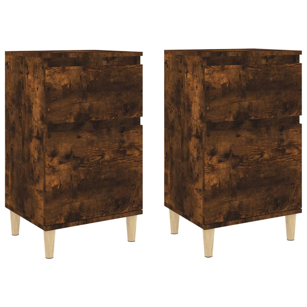 Tables de chevet 2 pcs chêne fumé 40x35x70 cm - XIOS