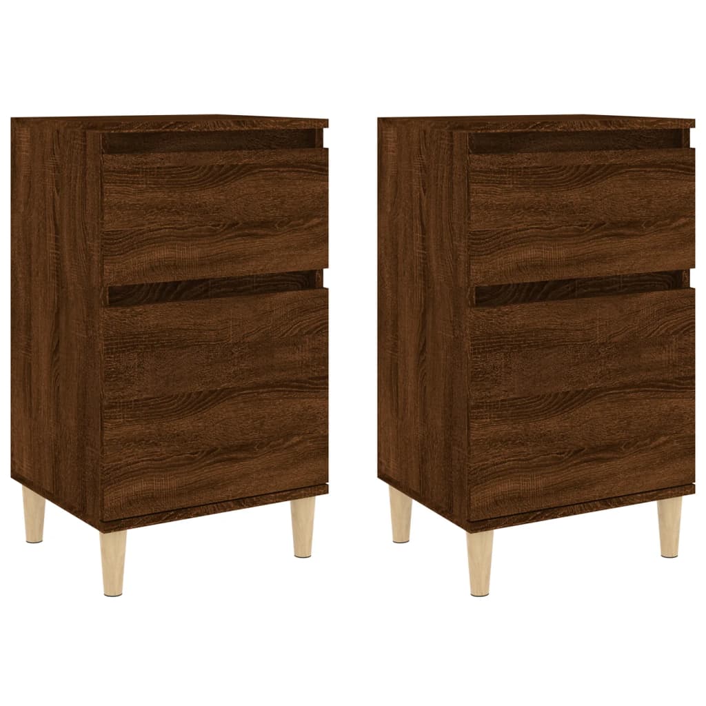 Tables de chevet 2 pcs chêne marron 40x35x70 cm - XIOS