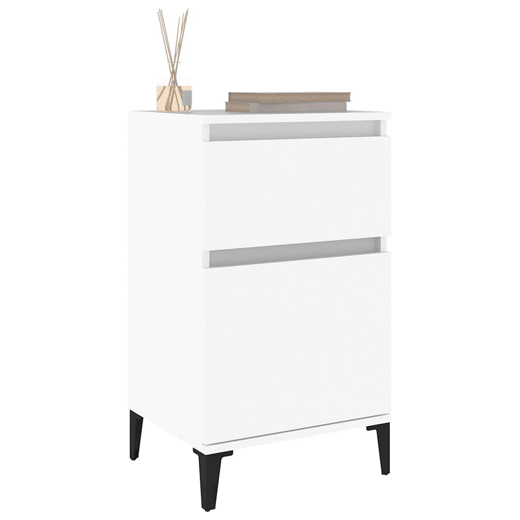 Table de chevet blanc 40x35x70 cm - XIOS