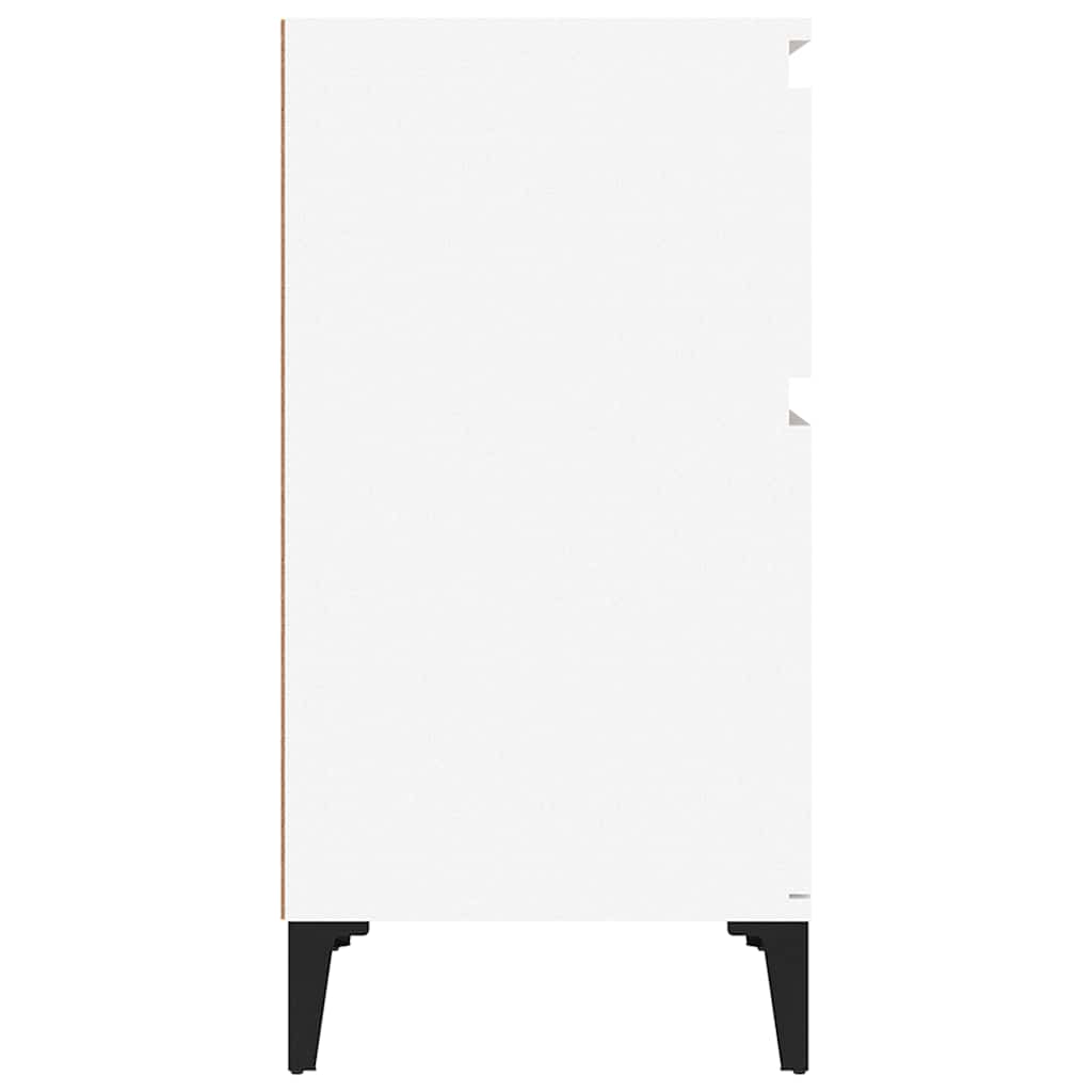 Table de chevet blanc 40x35x70 cm - XIOS