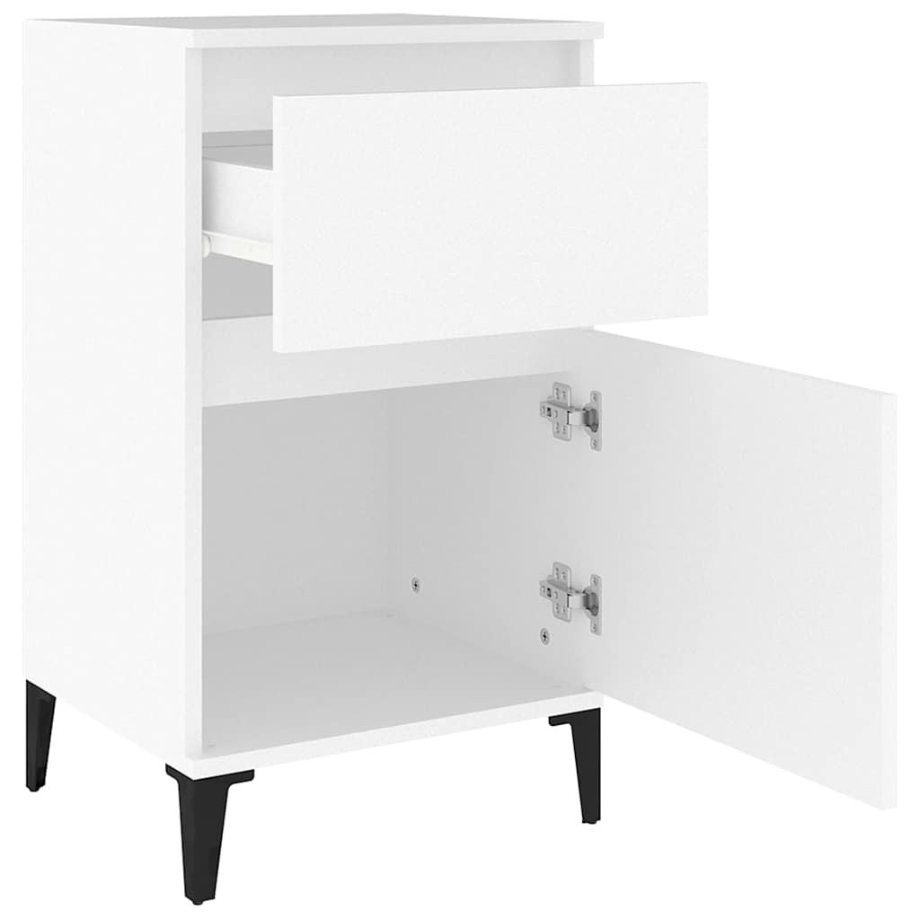 Table de chevet blanc 40x35x70 cm - XIOS