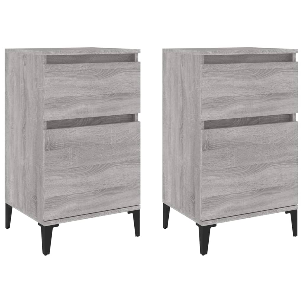 Tables de chevet 2 pcs sonoma gris 40x35x70 cm - XIOS