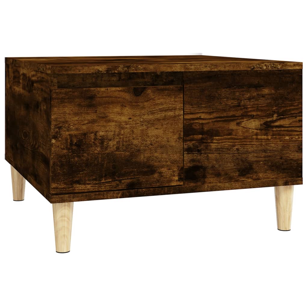 Table basse chêne fumé 55x55x36,5 cm bois d'ingénierie - XIOS