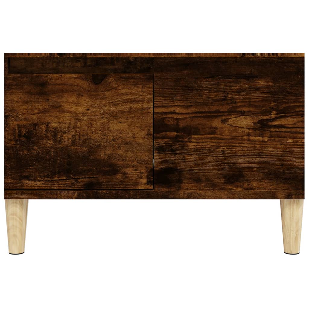 Table basse chêne fumé 55x55x36,5 cm bois d'ingénierie - XIOS