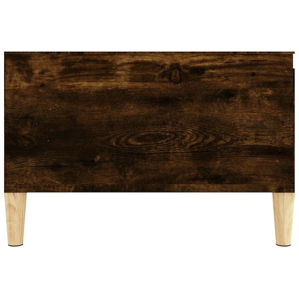 Table basse chêne fumé 55x55x36,5 cm bois d'ingénierie - XIOS