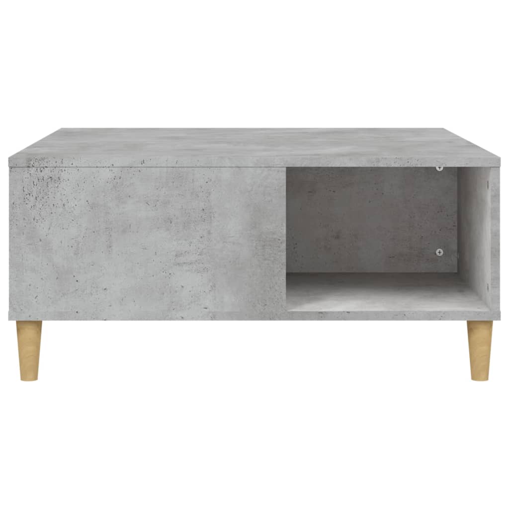 Table basse gris béton 80x80x36,5 cm bois d'ingénierie - XIOS