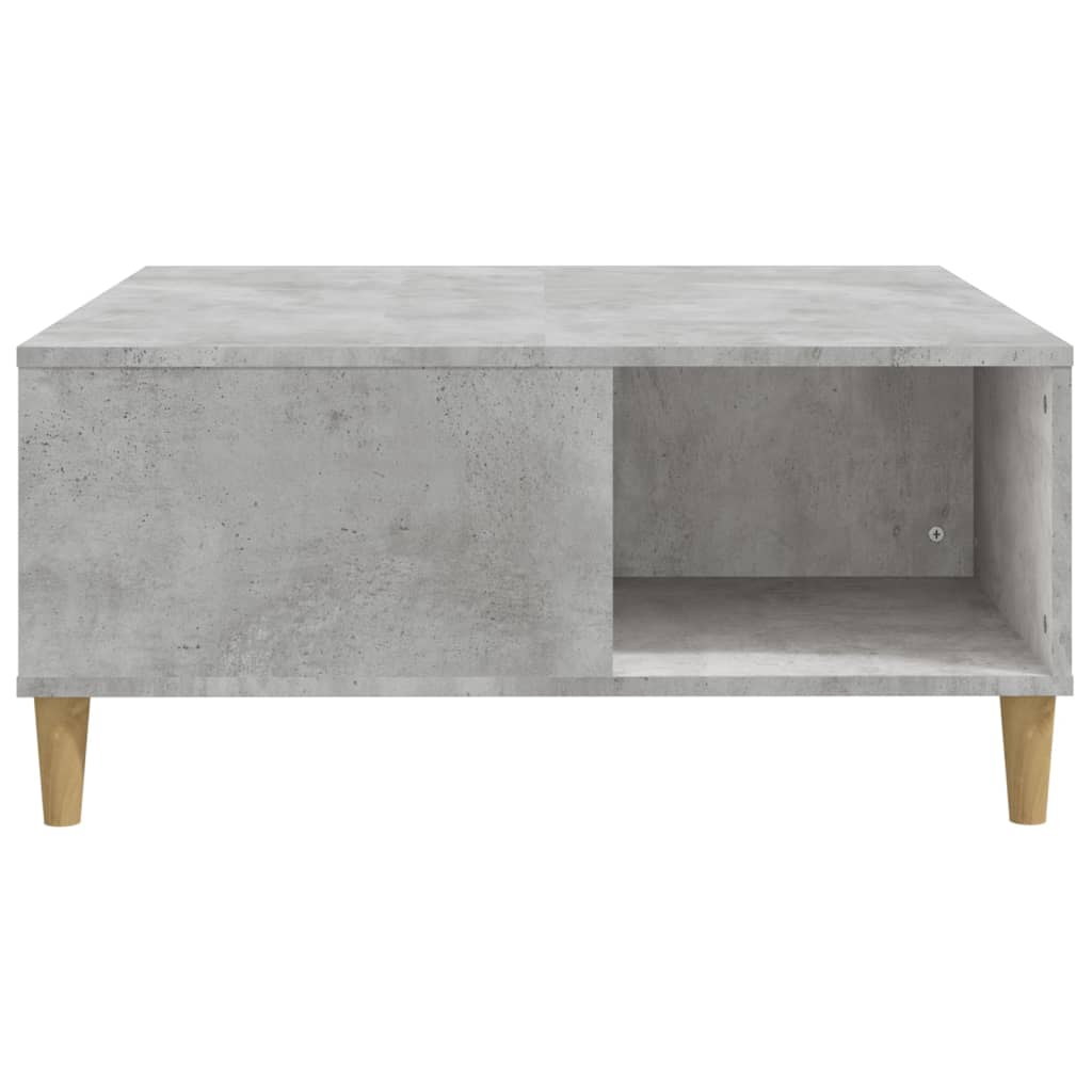Table basse gris béton 80x80x36,5 cm bois d'ingénierie - XIOS