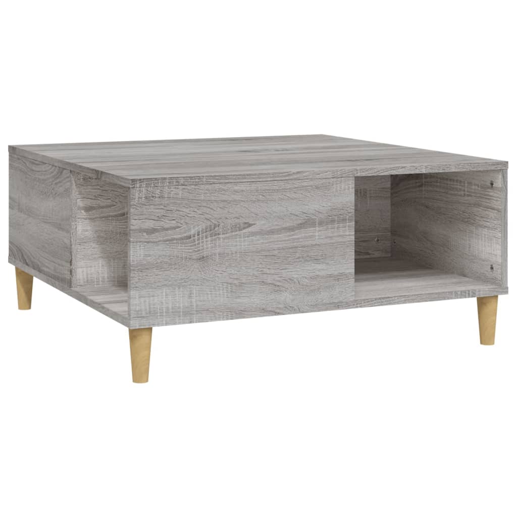 Table basse sonoma gris 80x80x36,5 cm bois d'ingénierie - XIOS