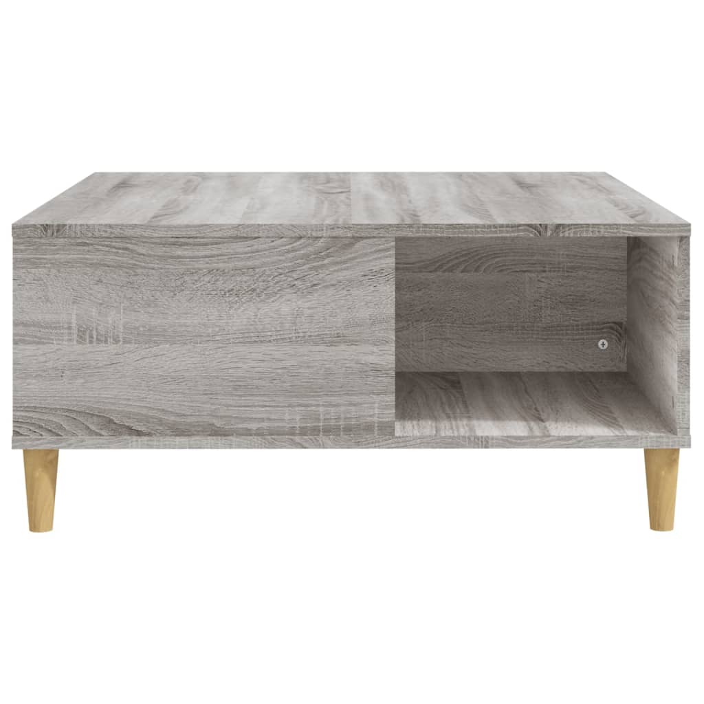 Table basse sonoma gris 80x80x36,5 cm bois d'ingénierie - XIOS