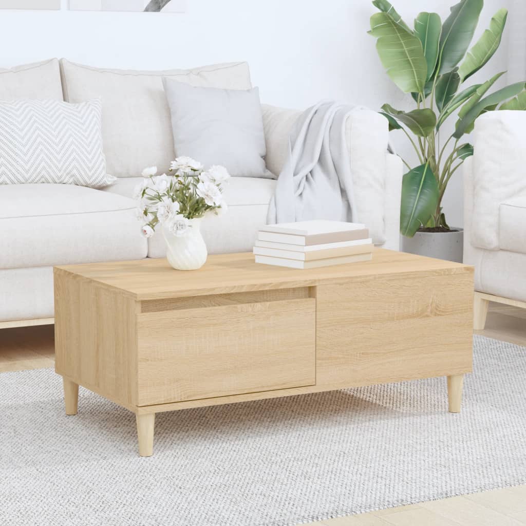 Table basse Chêne sonoma 90x50x36,5 cm Bois d'ingénierie - XIOS