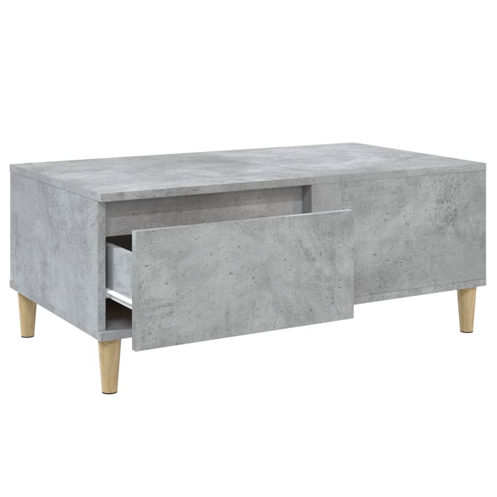 Table basse Gris béton 90x50x36,5 cm Bois d'ingénierie - XIOS
