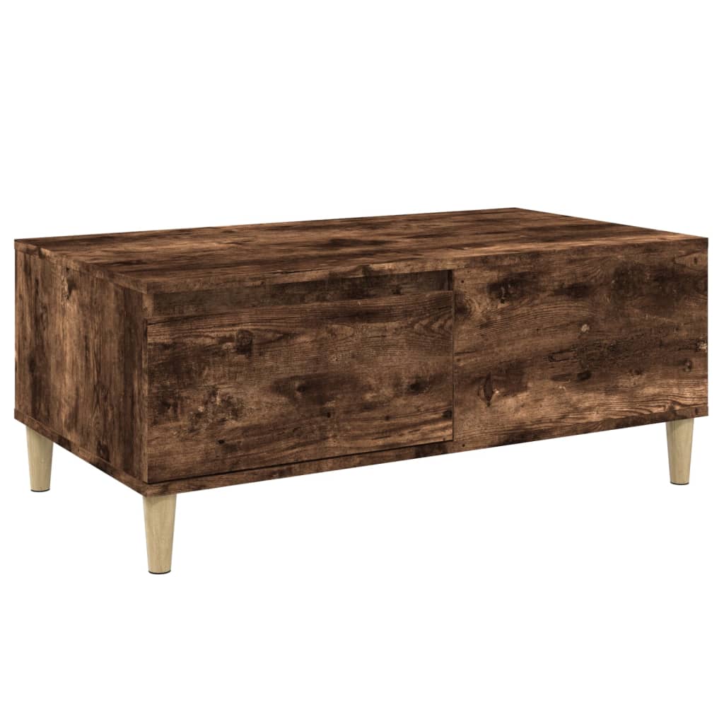 Table basse Chêne fumé 90x50x36,5 cm Bois d'ingénierie - XIOS