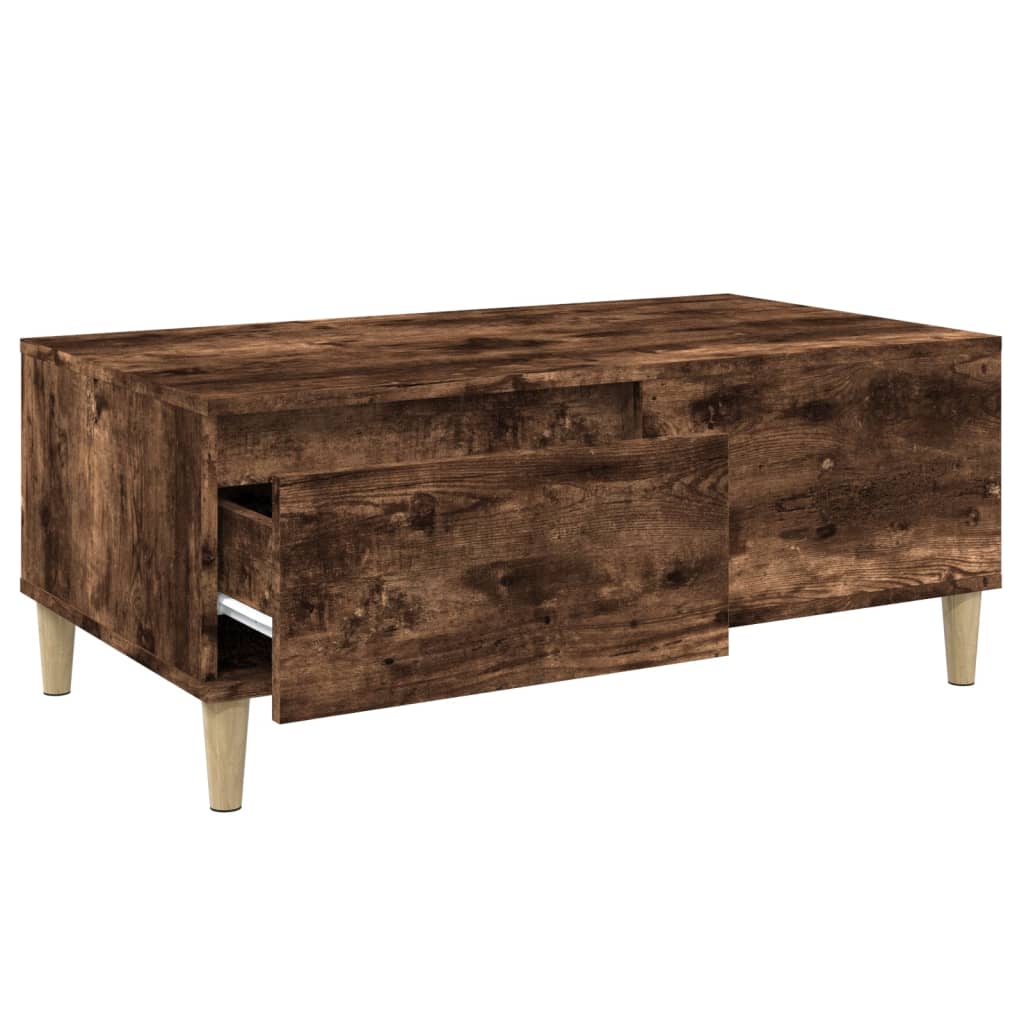 Table basse Chêne fumé 90x50x36,5 cm Bois d'ingénierie - XIOS
