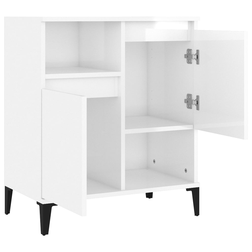 Buffet Blanc brillant 60x35x70 cm Bois d'ingénierie - XIOS