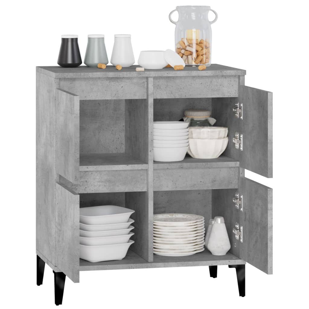 Buffet Gris béton 60x35x70 cm Bois d'ingénierie - XIOS