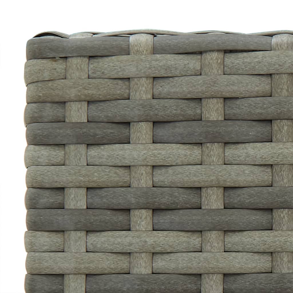 Tabourets de bar lot de 2 gris résine tressée - XIOS