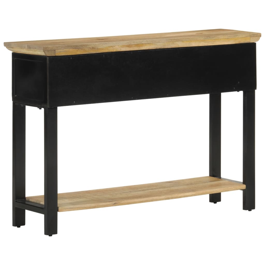 Table console 110x30x75 cm bois de manguier massif brut - XIOS