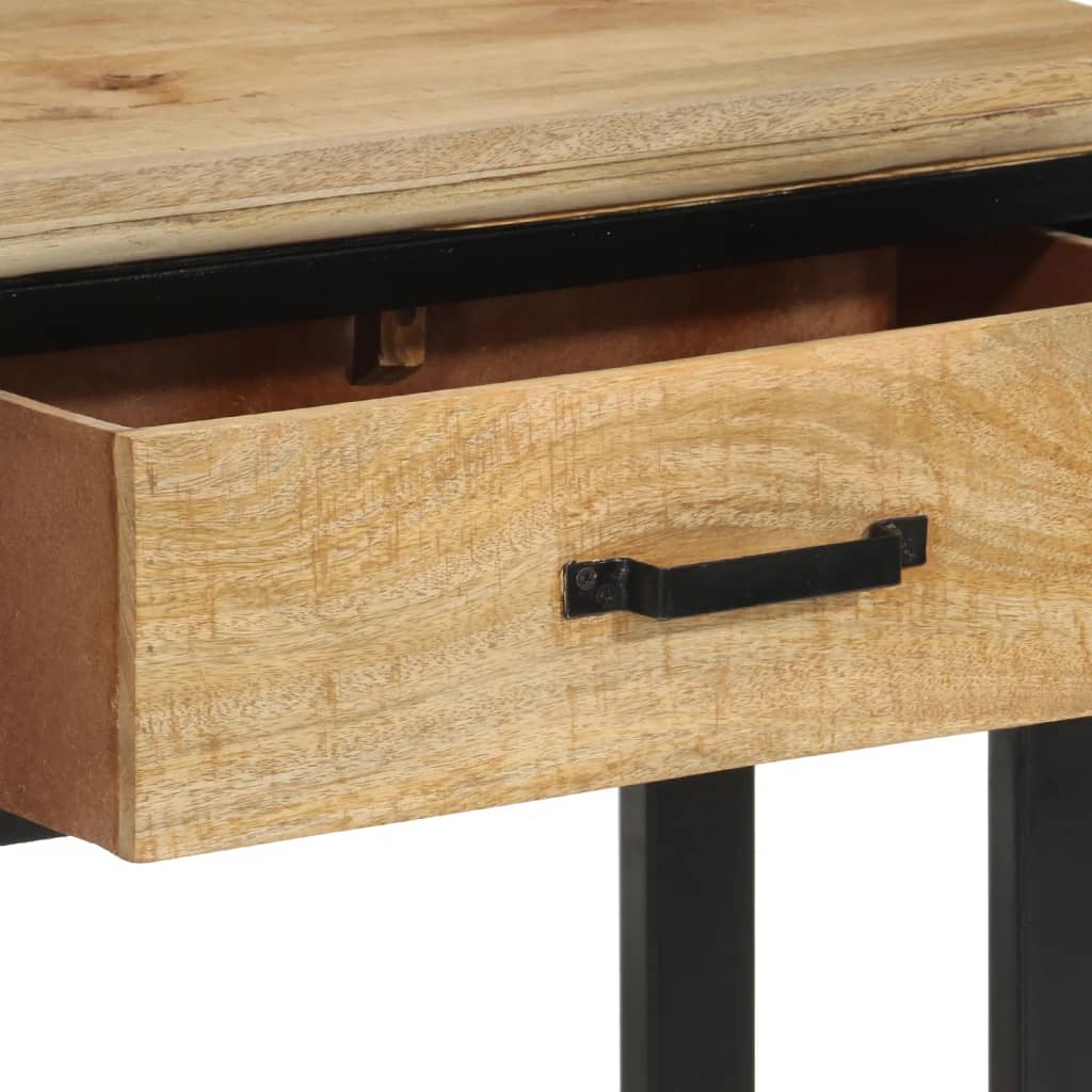 Table console 110x30x75 cm bois de manguier massif brut - XIOS