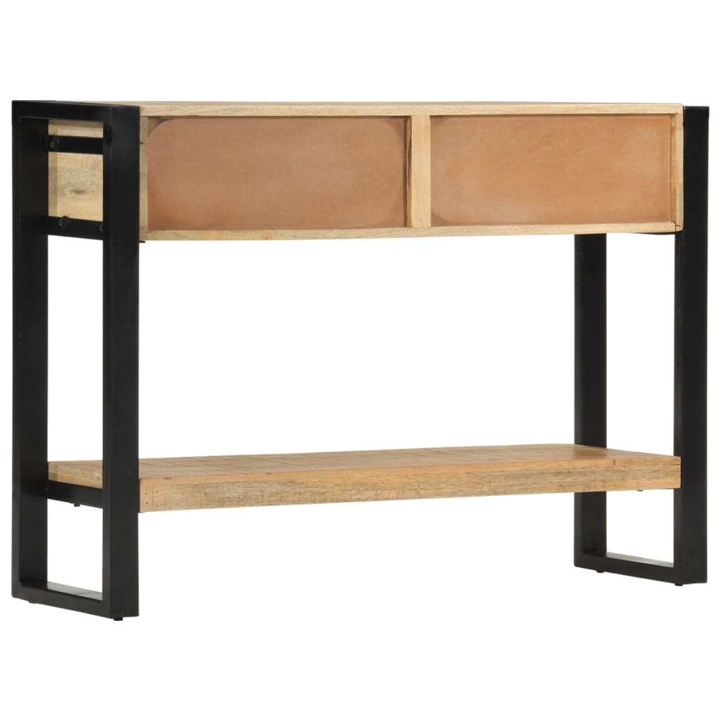 Table console 110x30x76 cm bois de manguier massif brut - XIOS