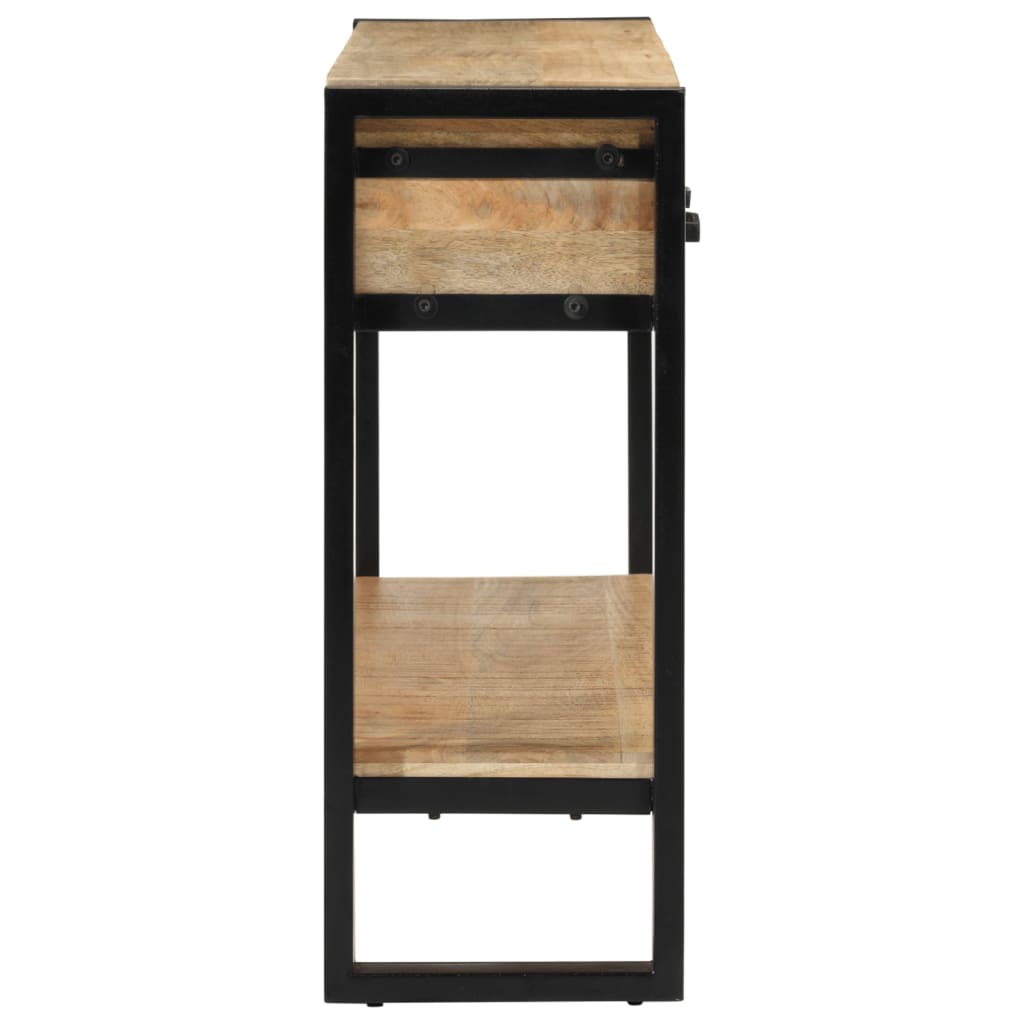 Table console 110x30x76 cm bois de manguier massif brut - XIOS
