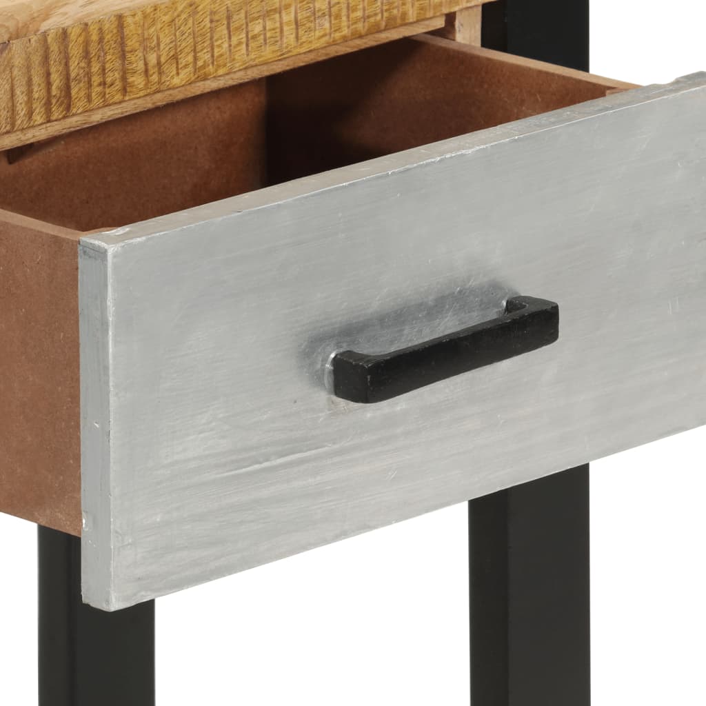 Table console 110x30x76 cm bois de manguier massif brut - XIOS