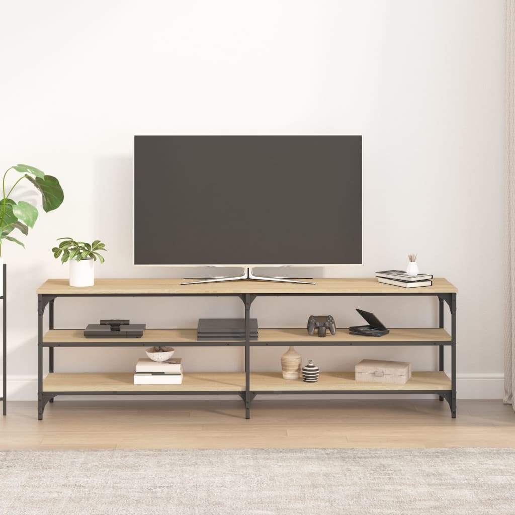 Meuble TV chêne sonoma 160x30x50 cm bois d'ingénierie - XIOS