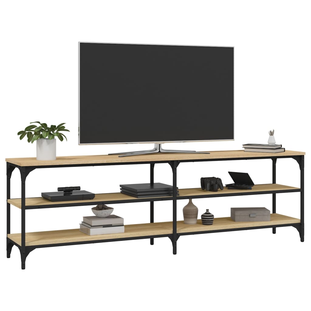 Meuble TV chêne sonoma 160x30x50 cm bois d'ingénierie - XIOS