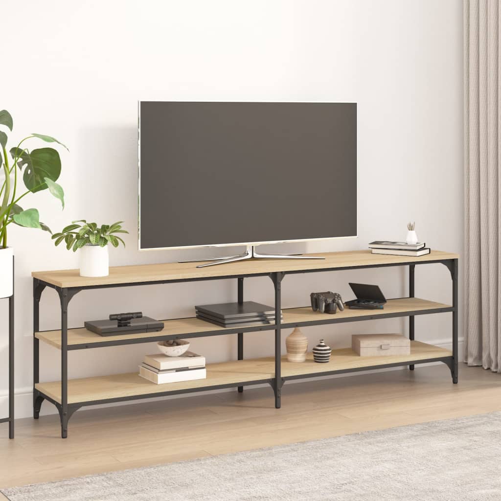 Meuble TV chêne sonoma 160x30x50 cm bois d'ingénierie - XIOS