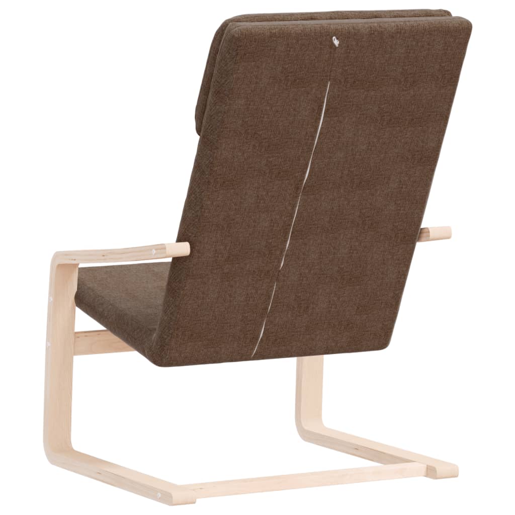 Chaise de relaxation Marron foncé Tissu - XIOS