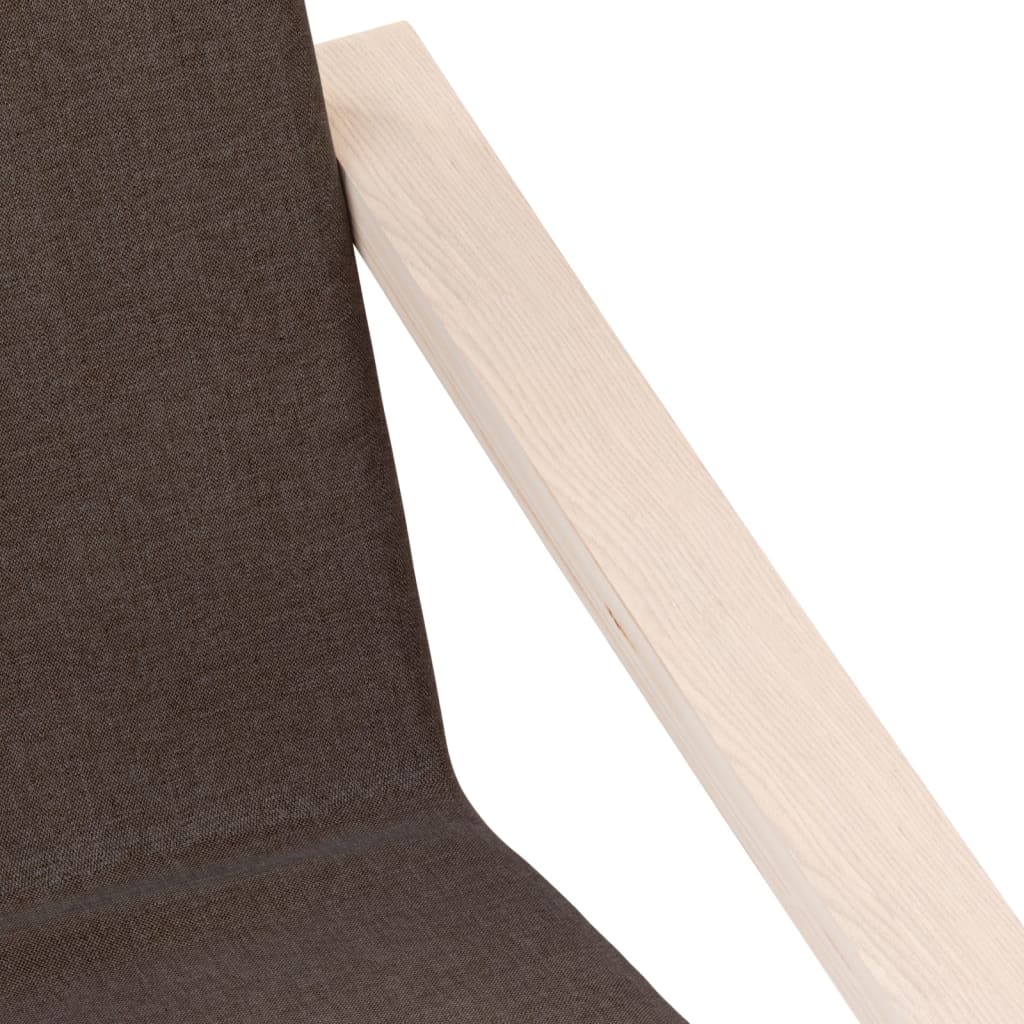 Chaise de relaxation Marron foncé Tissu - XIOS