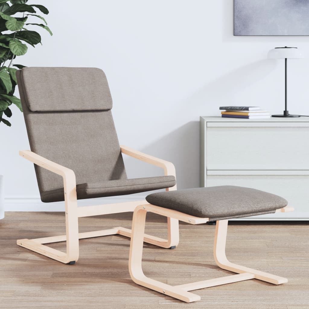 Chaise de relaxation Taupe Tissu - XIOS