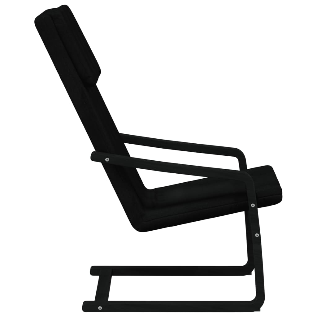 Chaise de relaxation Noir Tissu - XIOS