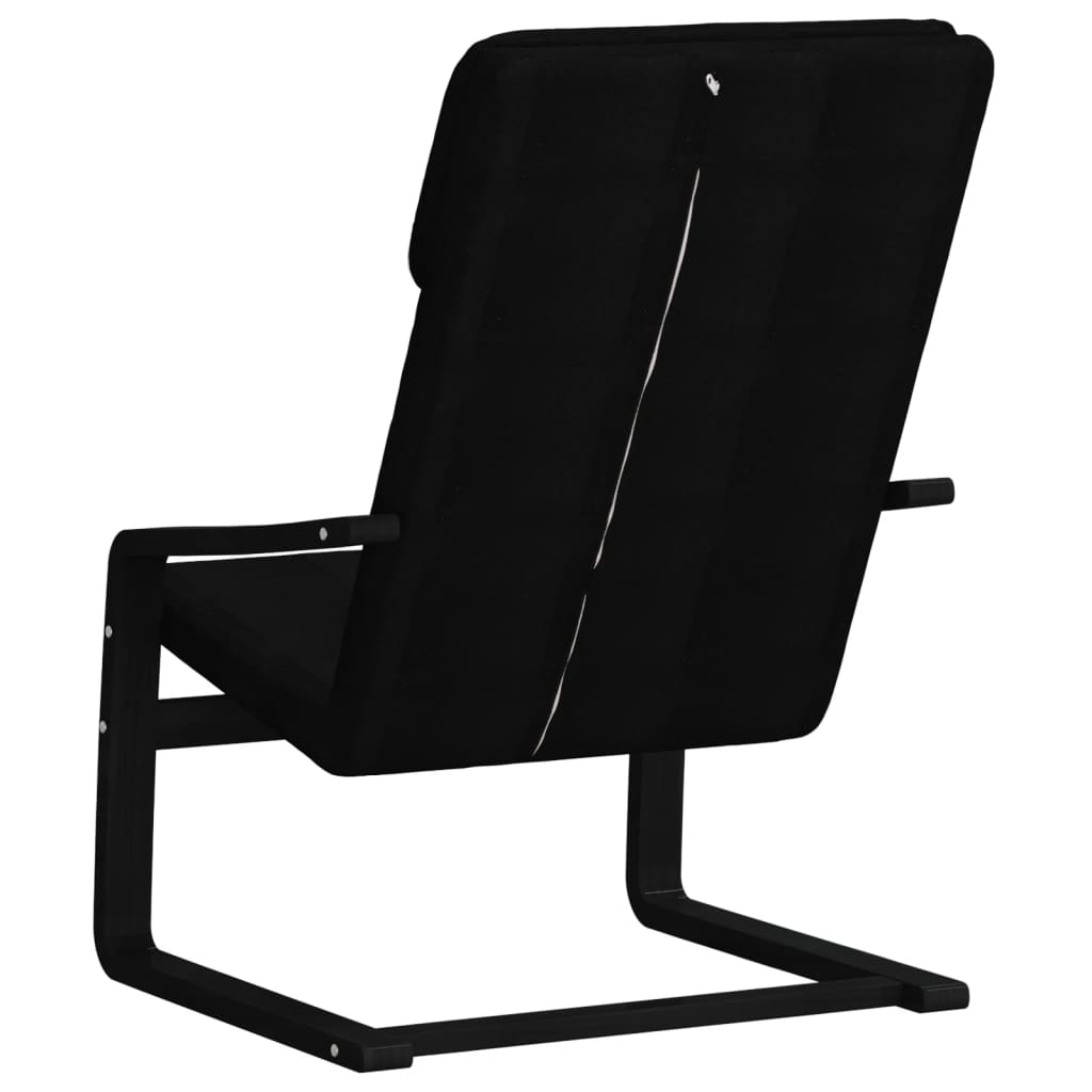 Chaise de relaxation Noir Tissu - XIOS