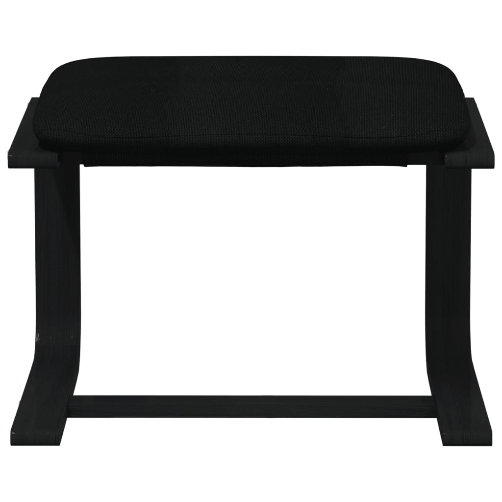 Repose-pied Noir 51x41x40 cm Tissu - XIOS