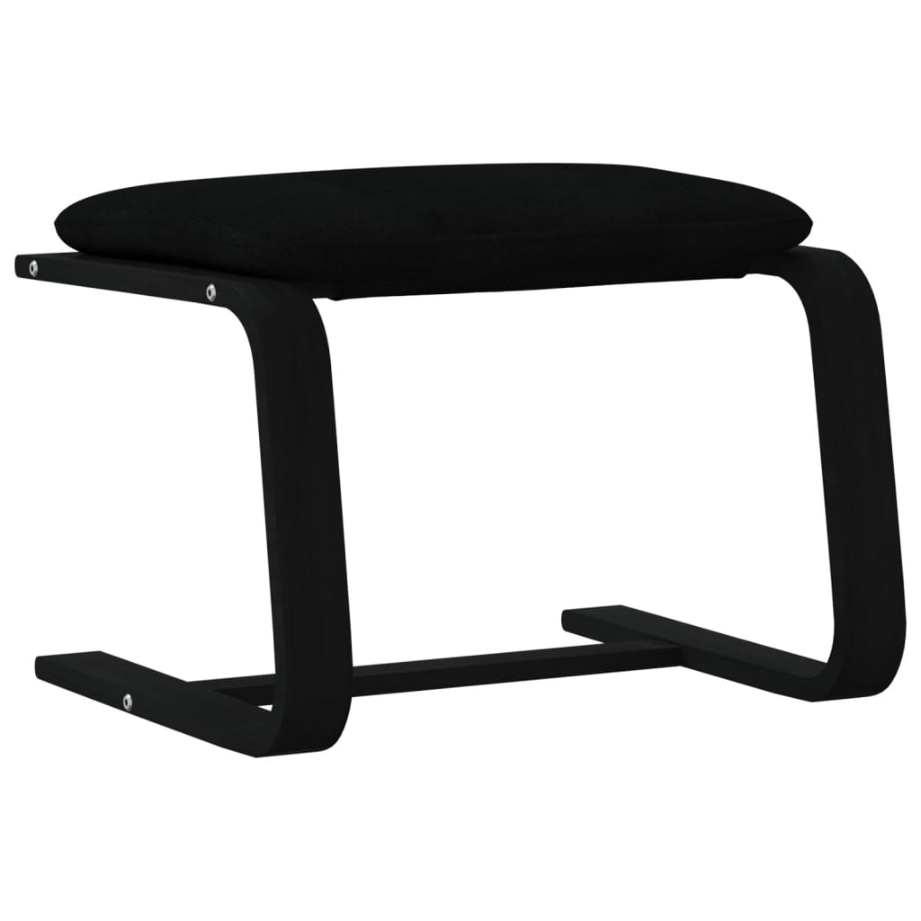 Repose-pied Noir 51x41x40 cm Tissu - XIOS