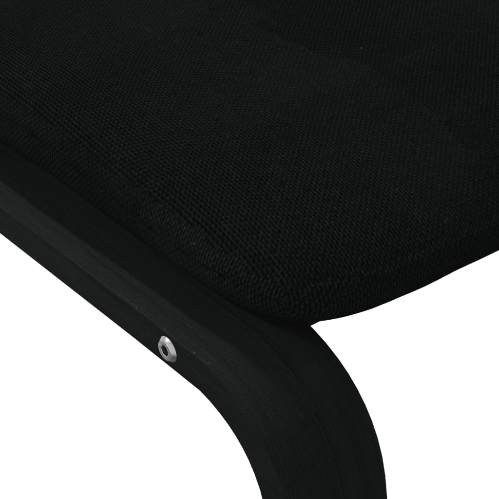 Repose-pied Noir 51x41x40 cm Tissu - XIOS