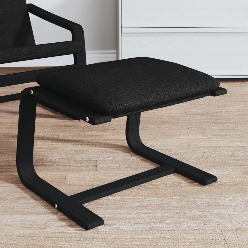 Repose-pied Noir 51x41x40 cm Tissu - XIOS