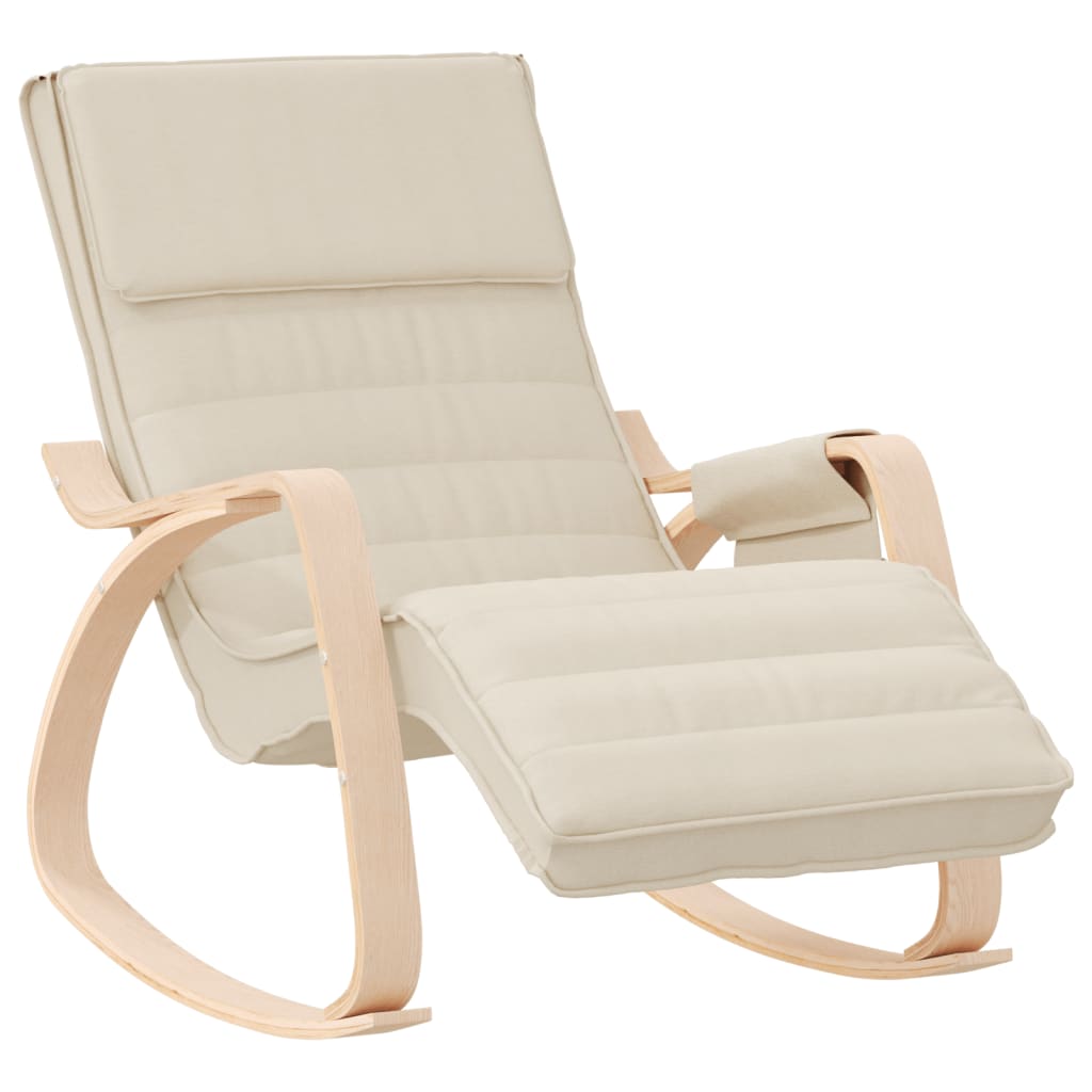 Chaise à bascule Crème Tissu - XIOS