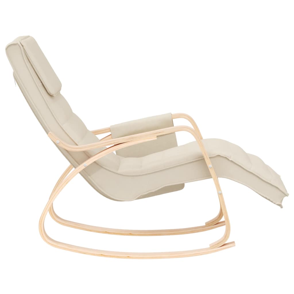 Chaise à bascule Crème Tissu - XIOS