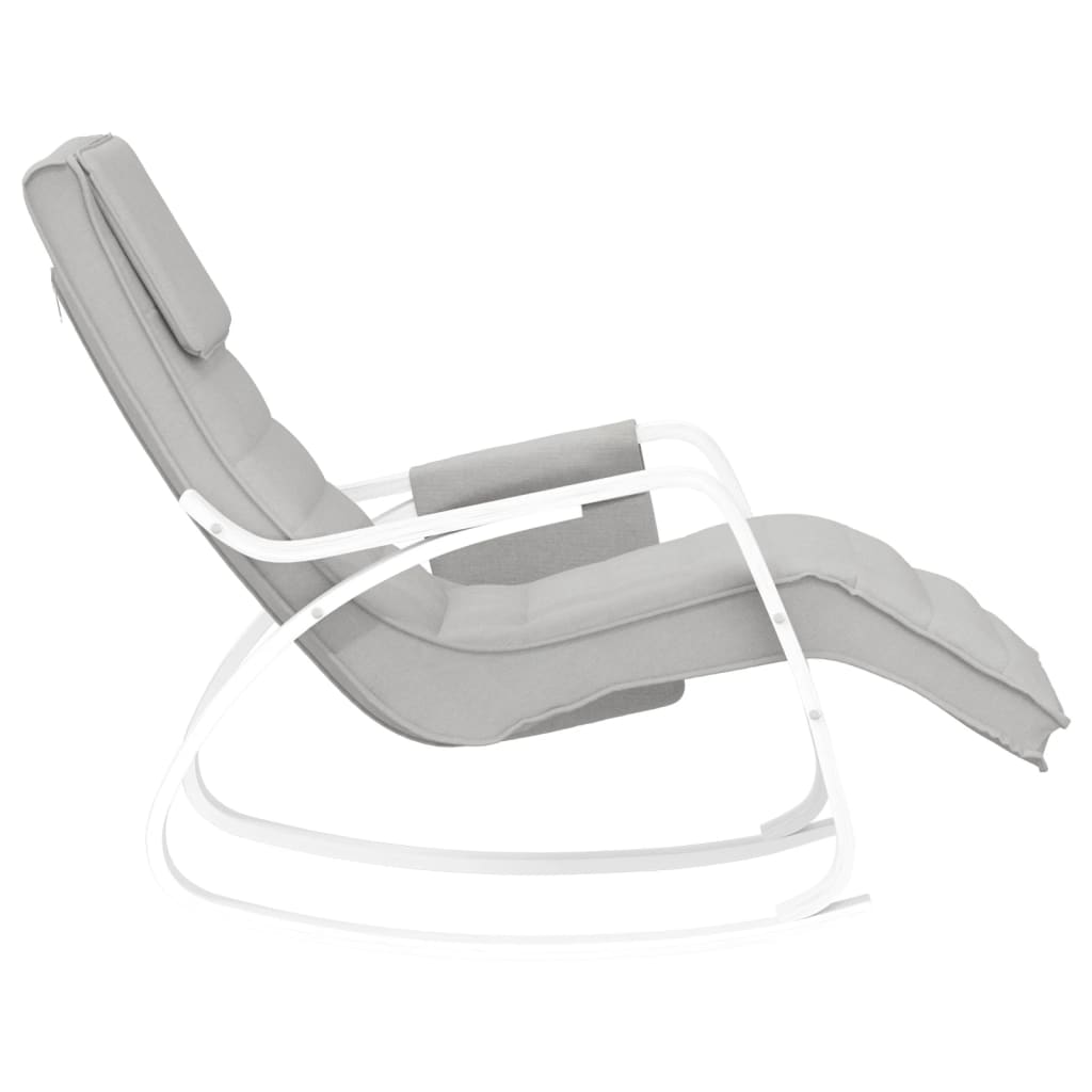 Chaise à bascule Gris clair Tissu - XIOS