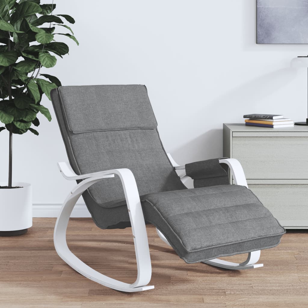 Chaise à bascule Gris foncé Tissu - XIOS