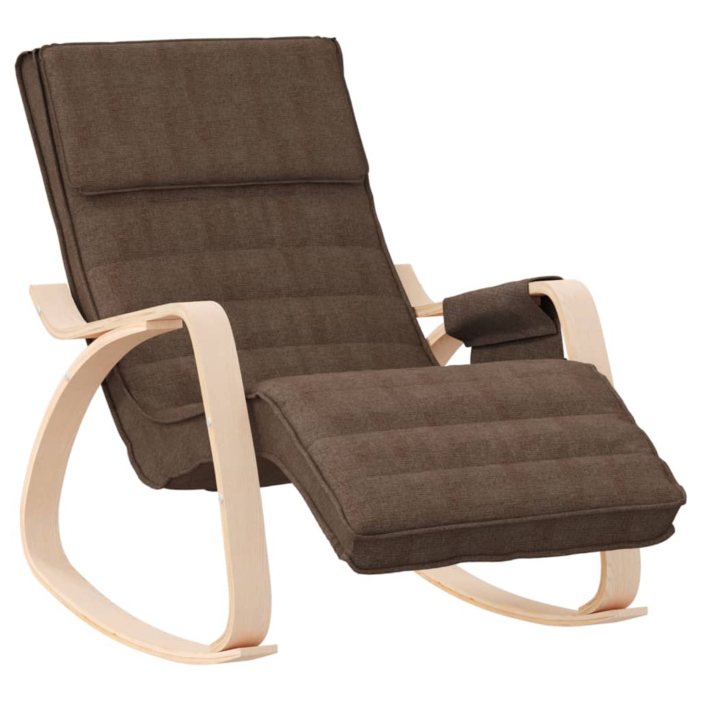 Chaise à bascule Marron foncé Tissu - XIOS