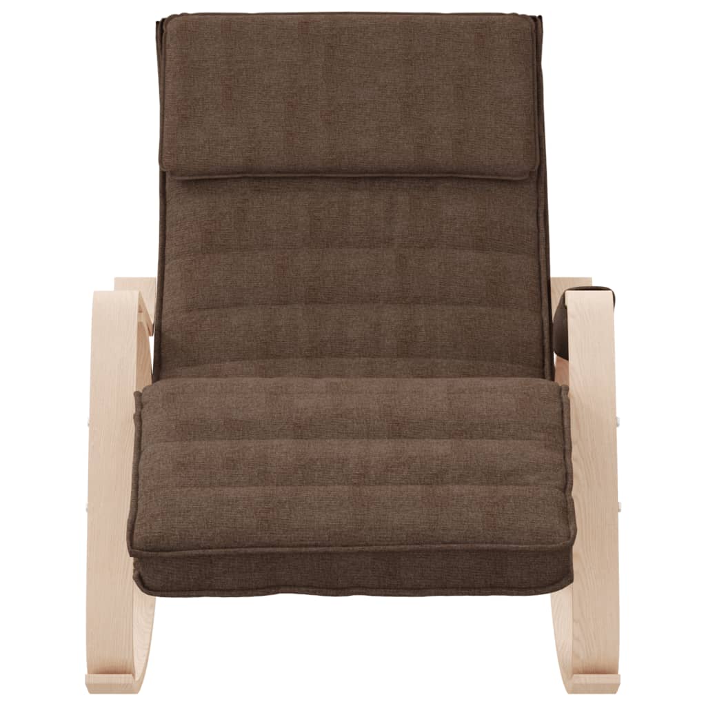 Chaise à bascule Marron foncé Tissu - XIOS