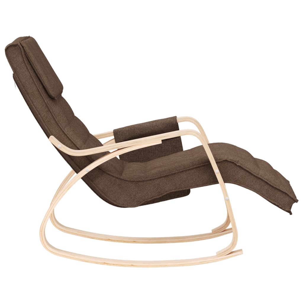 Chaise à bascule Marron foncé Tissu - XIOS